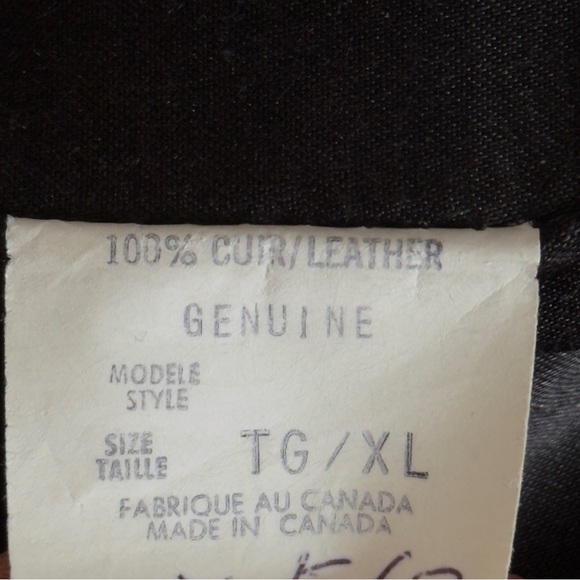 Vintage Men’s Leather Faux Fur Lined Coat - Picture 11 of 12